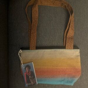 Terra Natural Designs Artisan Mini Striped Tote Zipper Closure NWT